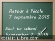 Haiti - Education : New school year 2015-2016 in figures