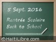 Haïti - Éducation : Ouverture des classes le 5 septembre