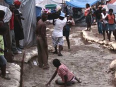 Haiti - Social : The displaced person asking decent housing