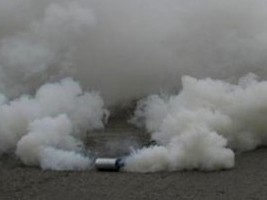 Haiti - Petit Goâve : Students of College Saint-Ignace under stones and tear gas