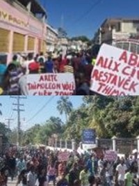 Haiti - Petit-Goâve : First day of demonstrations of the New opposition alliance