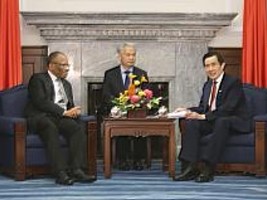 Haiti - Diplomacy : The President of Taiwan, Ma Ying-jeou received Duly Brutus