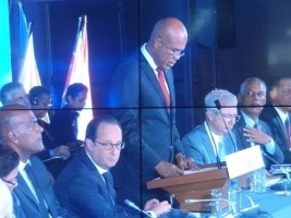 Haiti - Environment : The President Martelly at Caribbean Climate Summit 2015