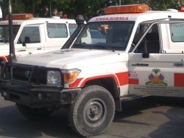Haiti - FLASH : Stone throwing against ambulances in service