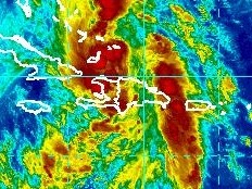 Haiti - Tomas : Last positions of the hurricane (7:00 pm)