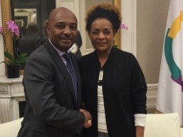 iciHaiti - Education : Meeting in Paris between Nesmy Manigat and Michaëlle Jean