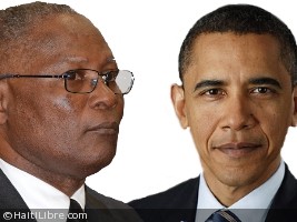 Haiti - Politic : Privert exchange words with Obama