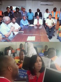 iciHaïti - Matthew : Privert et le PM au Centre d'Opérations d'Urgence National