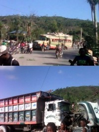 iciHaïti - Grand'Anse : Accident routier, camion contre bus