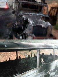 Haïti - FLASH : L’autobus de l’équipe du Baltimore de Saint Marc, attaqué, pillé et incendié...