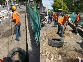 iciHaïti - Environnement : La Protection Civile s’investit dans le nettoyage de Port-au-Prince