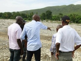 iciHaïti - Léogâne : Moïse en inspection du curage de la rivière Momance
