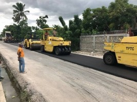 iciHaïti - Politique : Début des travaux d’asphaltage de Carrefour Méridien à Dubreuil