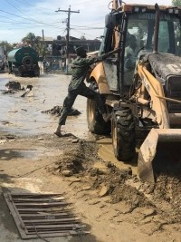 Haïti - Militaires : Inondations à Port-de-Paix, le corps de Génie en action
