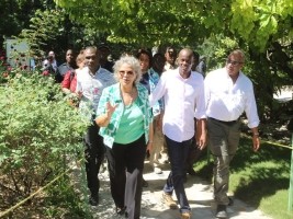 Haiti - Politic : Moïse visiting the Parc Urbain de Martissant makes promises