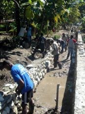 Haiti - Reconstruction : Works of drainage in Torbeck