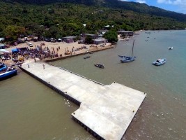 Haiti - Economy : Inauguration of a dock on Turtle Island