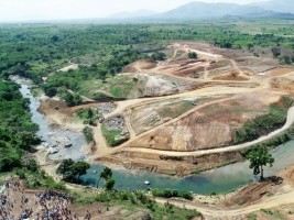 Haiti - Politic : Official inauguration of dam works on the Marion River