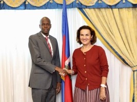 iciHaïti - Diplomatie : Le Président Moïse reçoit l’Ambassadrice de France en fin de mission