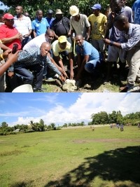 Haiti - Politic : Launch of the rehabilitation works of Park Ste Anne