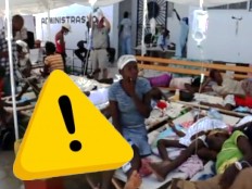 Haiti - Cholera : Employees of the CTC of Jacmel off work