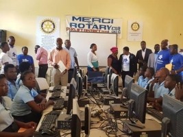 iciHaiti - Les Cayes : Inauguration of a computer room connected to Lycée Philippe Guerrier