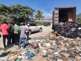 Haiti - Environment : The Caracol Park dump its waste in the nature
