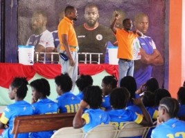 Haiti - Football : Awareness campaign on Covid-19 at the «Camp Nous» Academy
