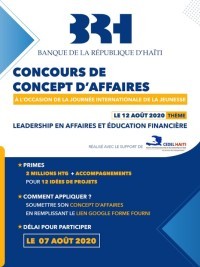 Haïti - FLASH BRH : Concours de concepts d’affaires pour les jeunes haïtiens