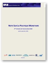Haïti - Économie : Note sur la Politique monétaire de la BRH (4e trimestre 2020)