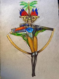 iciHaiti - Miss Universe : The sketch of the surprising costume that Miss Haiti will wear for the competition