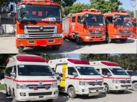 Haïti - Japon : Don d’ambulances et de camions de pompiers à la PNH