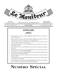 Haiti - Politic : 10 new appointments to the Government