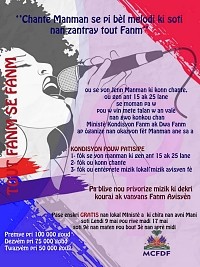 iciHaiti - NOTICE : Singing competition for young mothers, registrations open