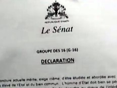 Haïti - Politique : Texte intégral de la déclaration du G16