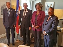 iciHaïti - 9e Sommet des Amériques : Réunion entre le P.M. et l’Ambassadrice américaine Thomas-Greenfield