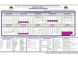 Haïti - Éducation : Calendrier scolaire 2022-2023 (officiel) 