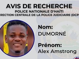 iciHaiti - Pétion-ville : Wanted notice for gang leader Alex Amstrong Dumorné