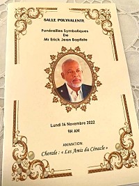 iciHaiti - NOTICE: Symbolic funeral Eric Jean Baptiste (Carrefour)