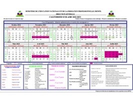 Haïti - FLASH : Calendrier scolaire remanié janvier à août 2023 (officiel)
