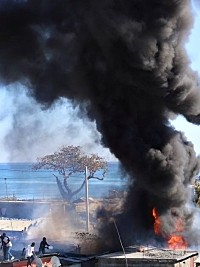 iciHaiti - Jérémie : Fire in a clandestine fuel warehouse