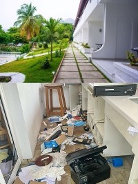 Haiti - FLASH : The Wahoo Bay beach hotel, on the Côte des Arcadins, attacked, ransacked and looted