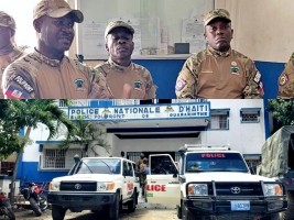 iciHaïti - PoliFront : Tournée d'inspection et distribution de matériels