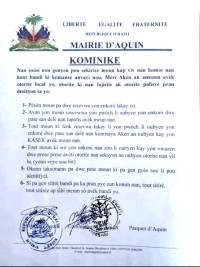 iciHaiti - Town Hall Aquin : Excessive measures for the safety of people