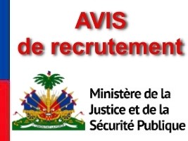 Haïti - AVIS : Inscription concours de recrutement de Magistrats (Grand Nord)