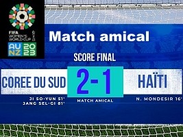 Haiti - 2023 World Preparation : Our Grenadières lose [1-2] against South Korea (friendly match)