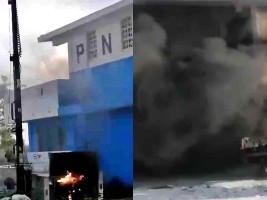 iciHaiti - Retaliation : The Onaville Police station, attacked, looted and burned