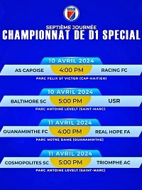 iciHaiti - Special D1 Championship : Results 7th day (advanced matches)