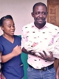 First birth at Ti Palmis Hospital