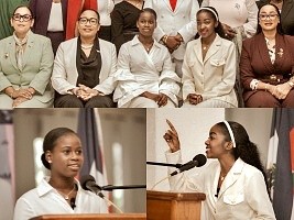 Tribute to two exceptional young women during an official dinner